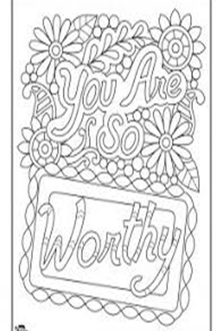 Free Printable Positive Quotes Coloring Pages