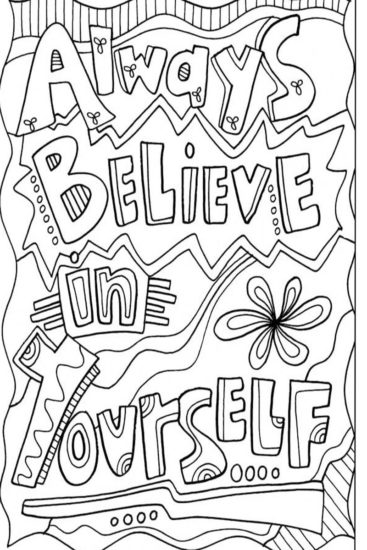 Positive Quotes Coloring Pages Free Download | Free Coloring Pages