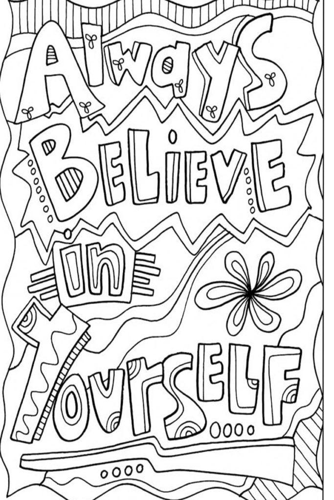 Positive Quotes Coloring Pages Free Download | Free Coloring Pages