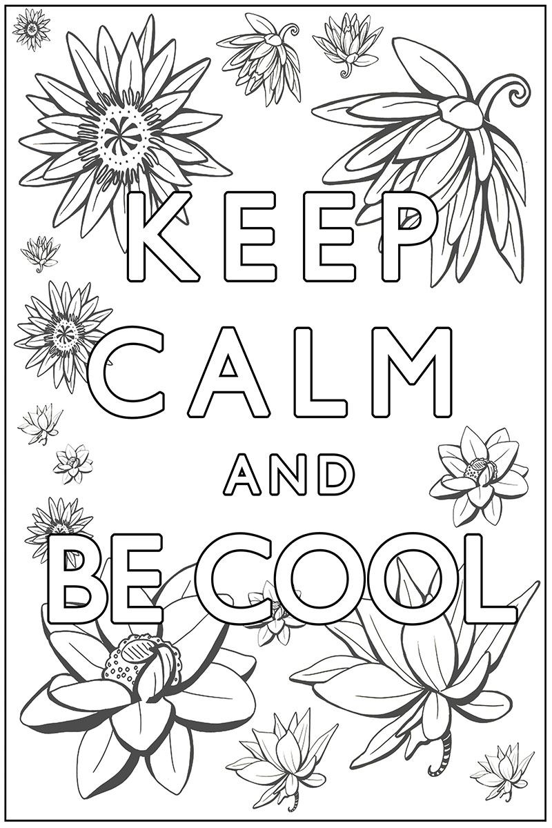 Positive Quotes Coloring Pages for Adults