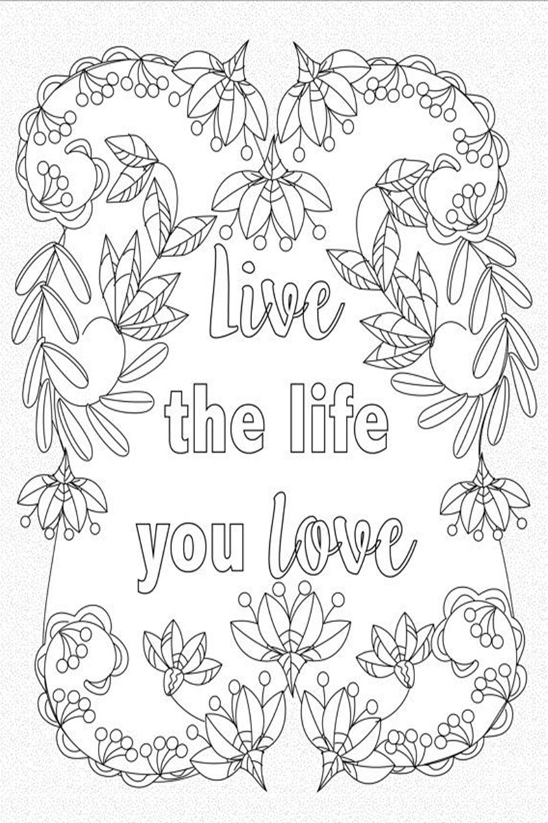 Positive Word Coloring Pages