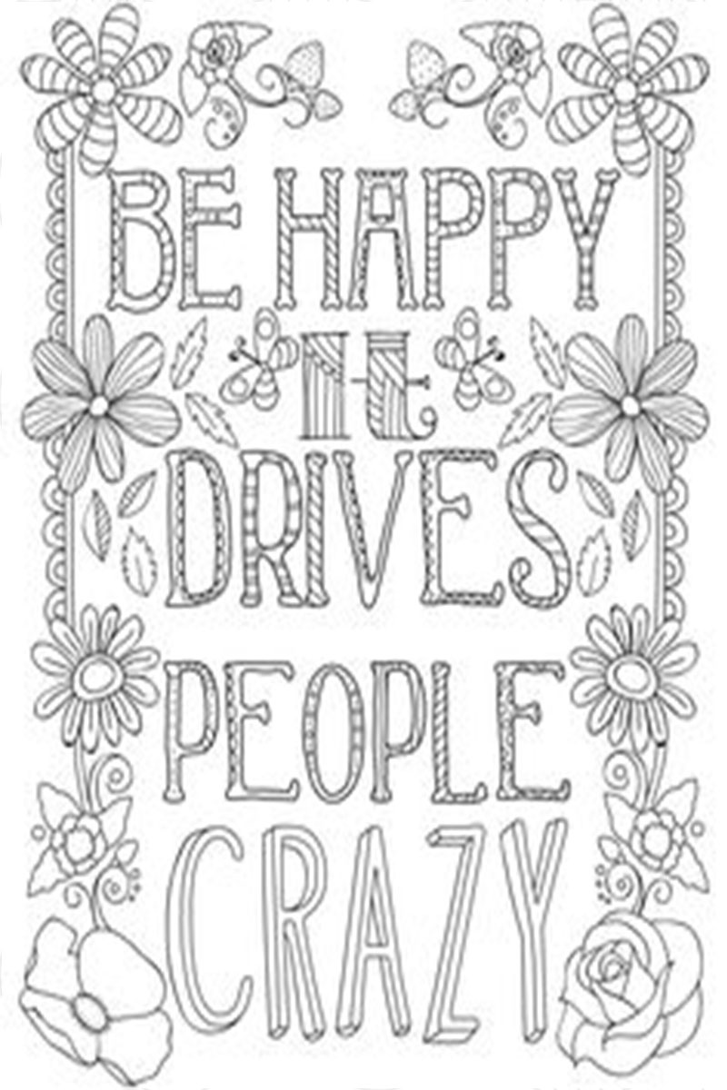 Positive Words Coloring Pages Free