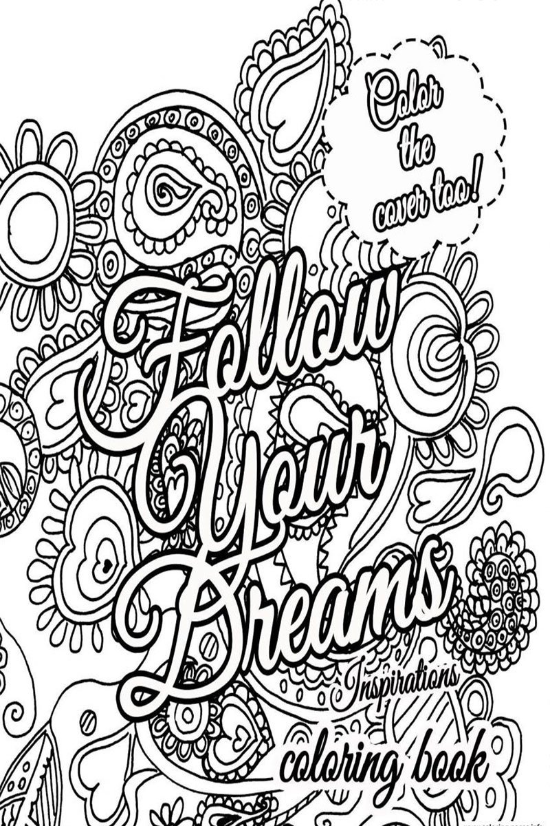 Positive Words Coloring Pages to Print