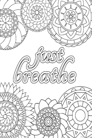 Anxiety Coloring Pages for Adults Easy | Free Coloring Pages