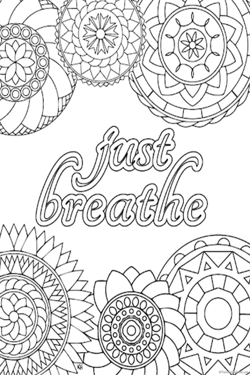 Anxiety Coloring Pages for Adults Easy