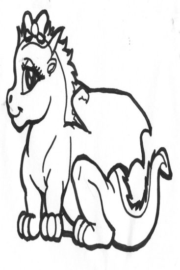 Cute Baby Dragon Coloring Pages