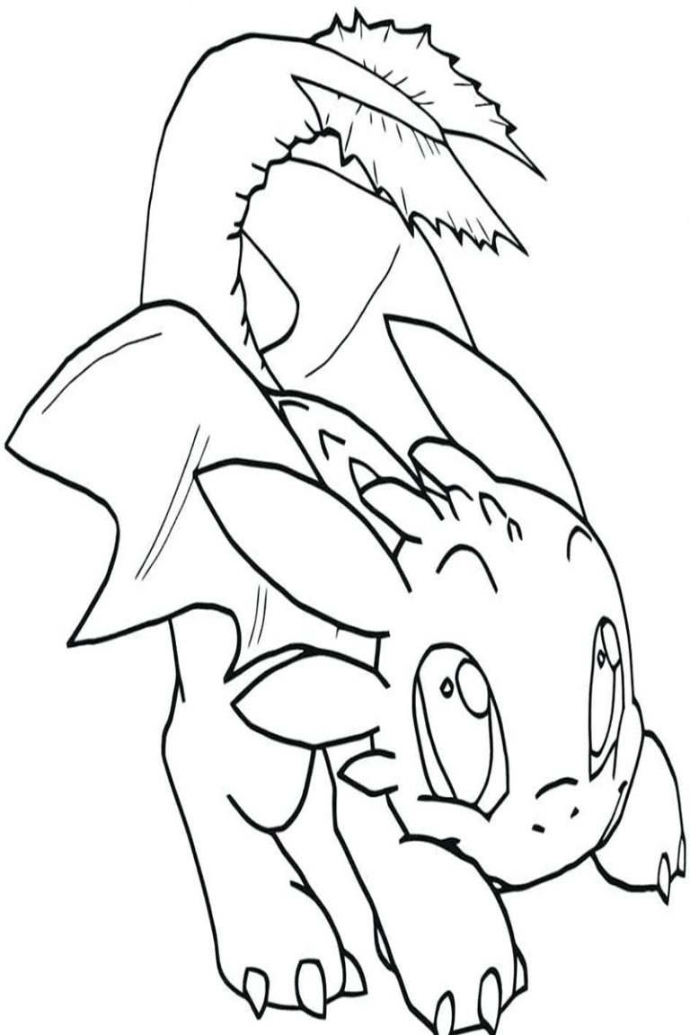 Cute Baby Dragon Coloring Pages