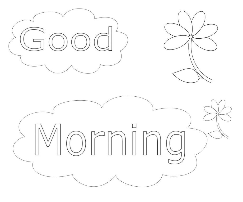 Best Good Morning Coloring Pages