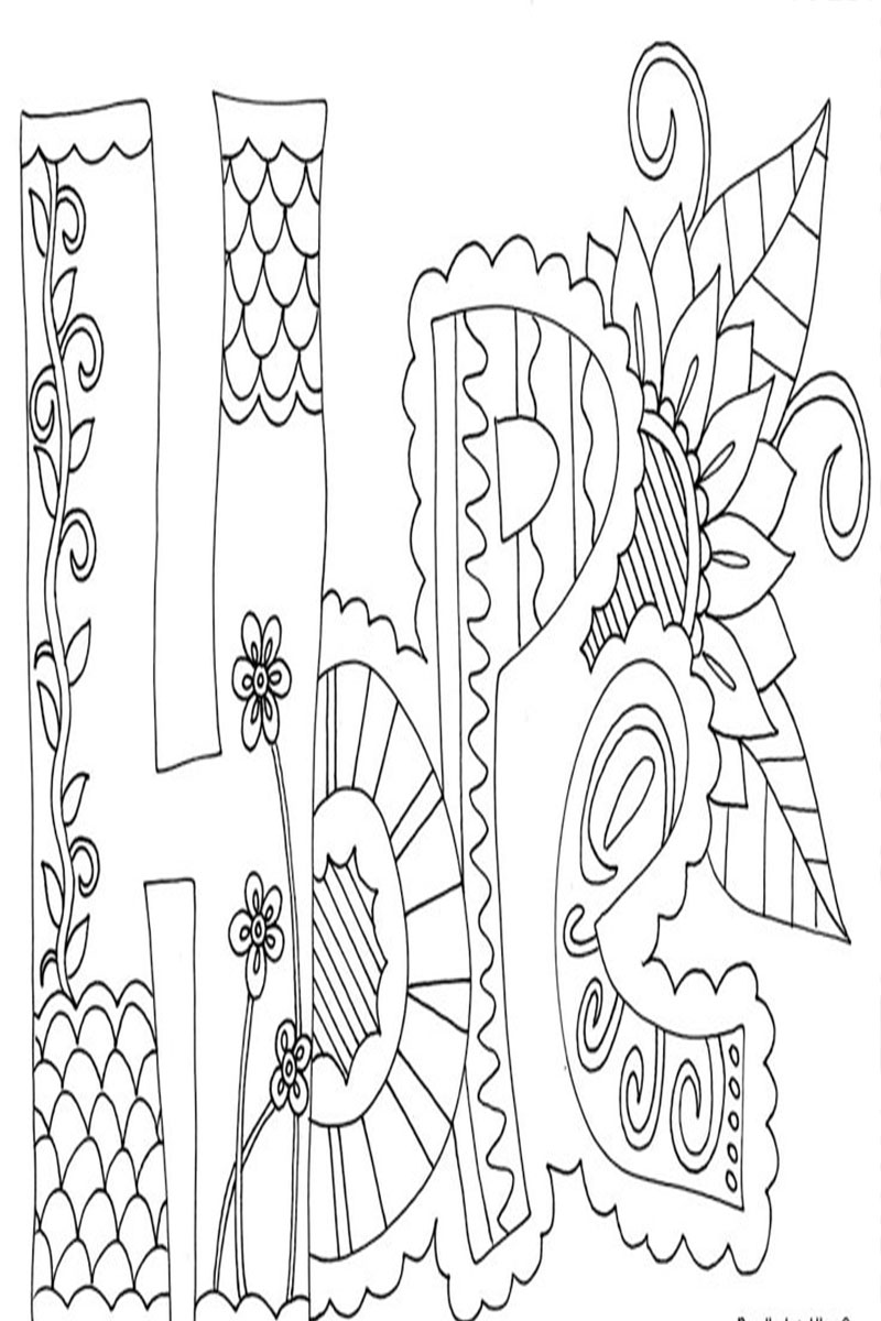 Best Positive Attitude Coloring Pages