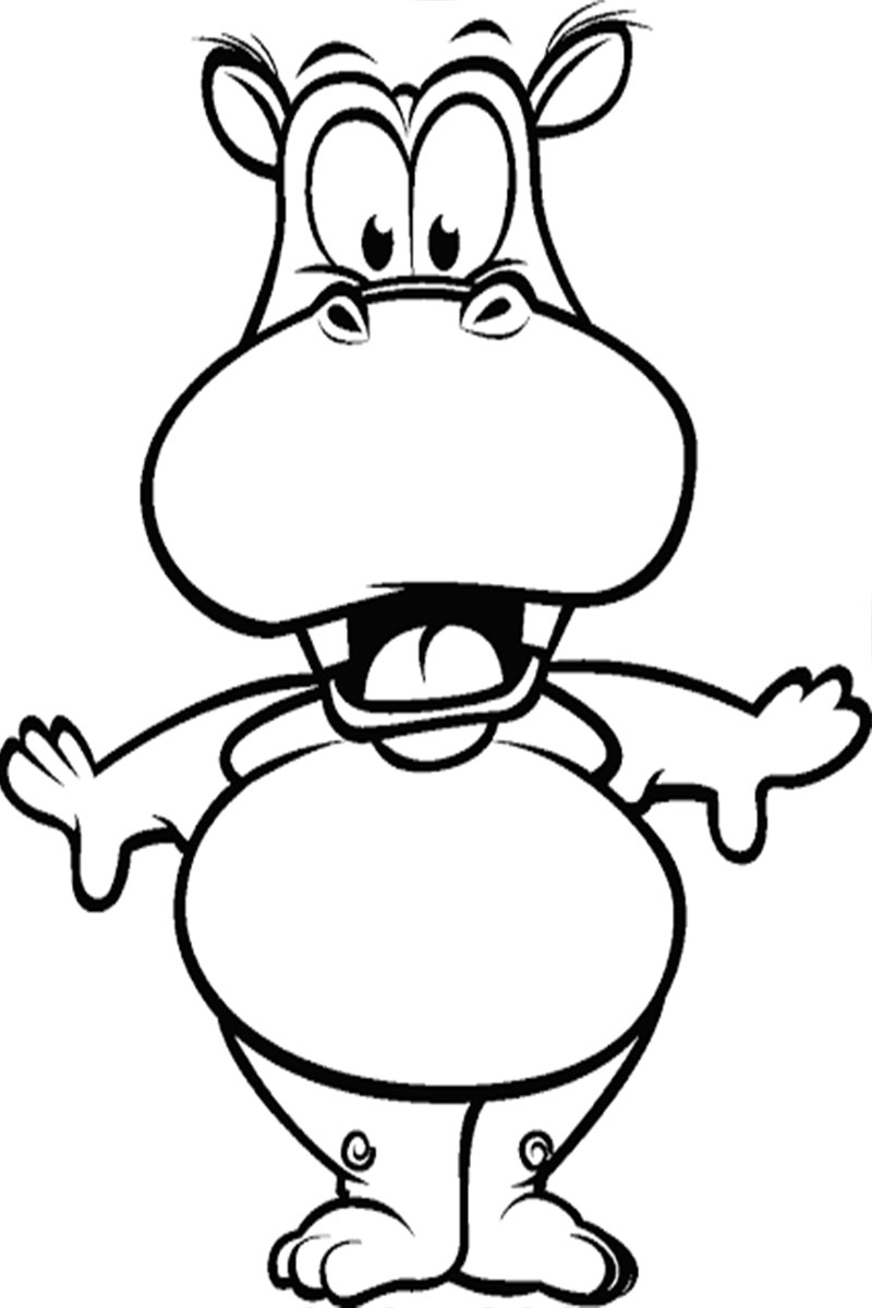 Cartoon Animals Funny Coloring Pages