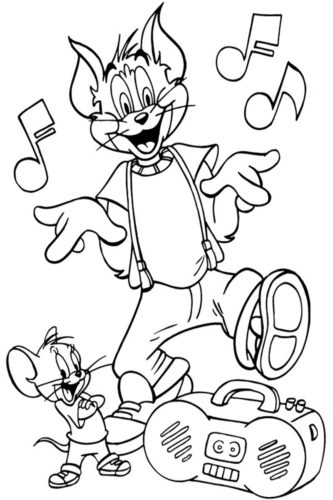 Coloring Pages of Tom and Jerry | Free Coloring Pages