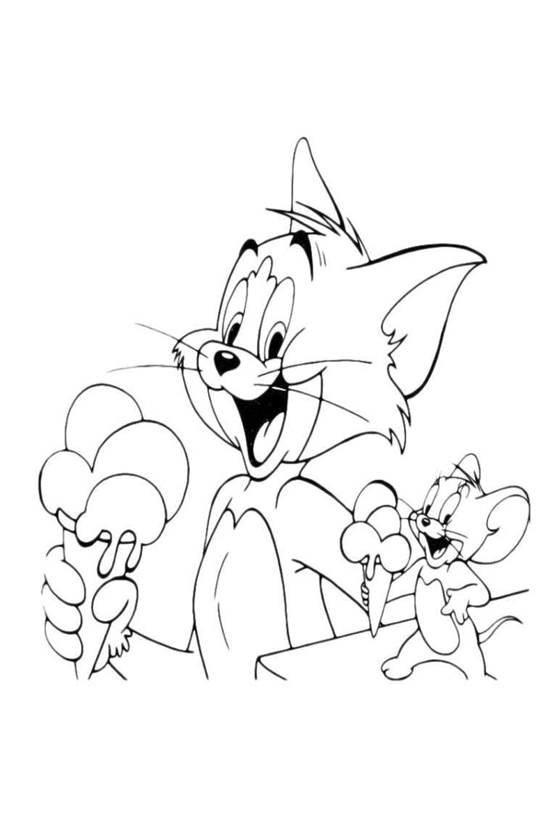Coloring Pages of Tom and Jerry Free