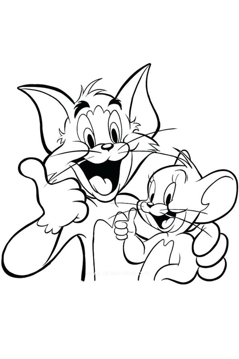Cute Tom and Jerry Coloring Pages