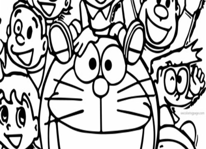Doraemon Characters Coloring Pages
