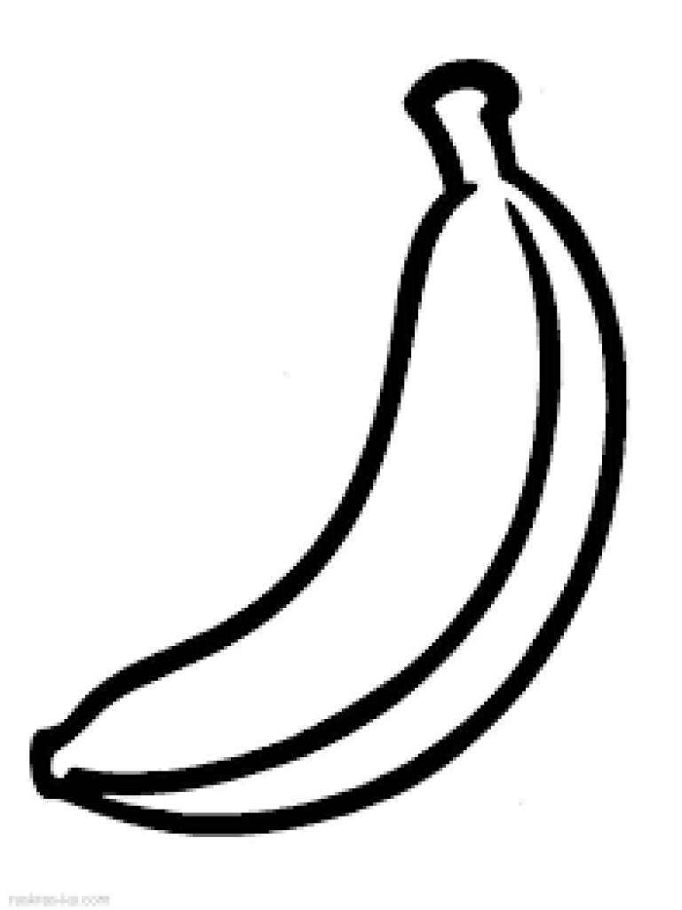 Banana Coloring Pages For Preschoolers