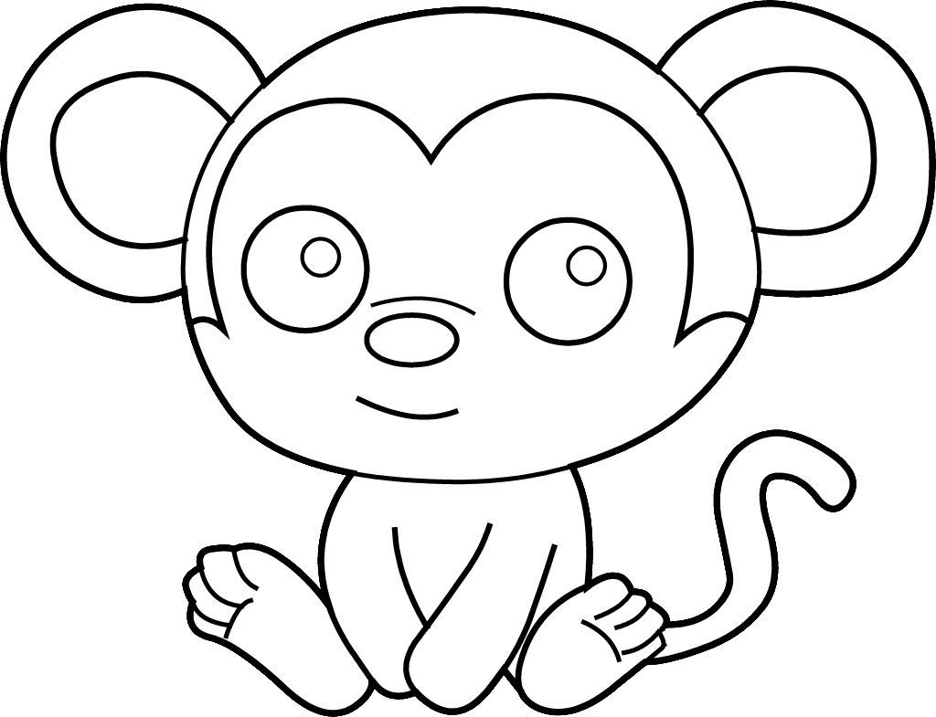 Easy Coloring Pages Monkey Coloring Pages For Kids To Print Coloring Pages