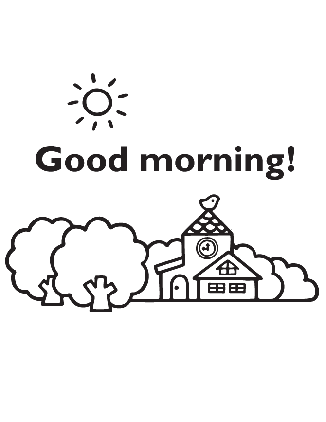 Free Good Morning Coloring Pages