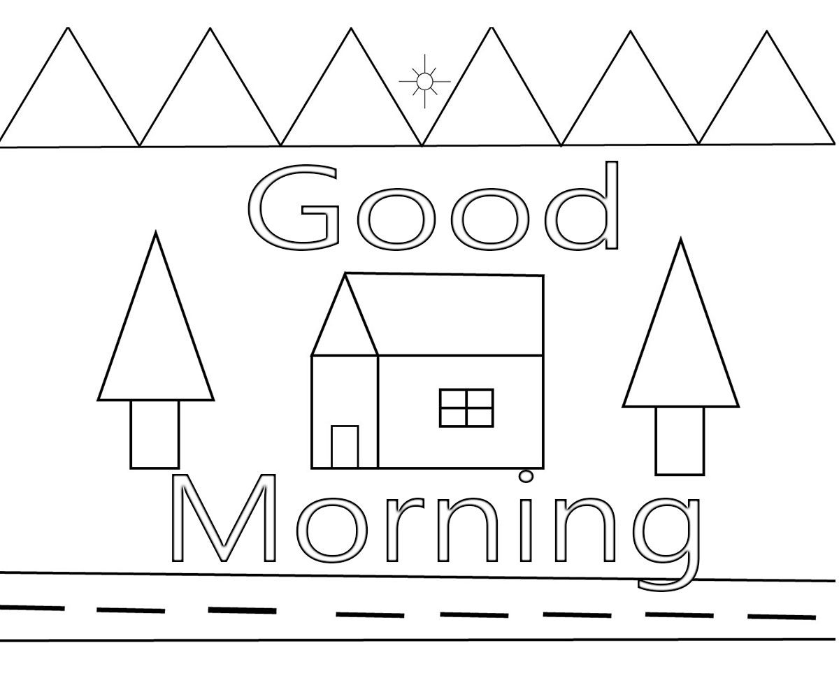 Good Morning Coloring Pages
