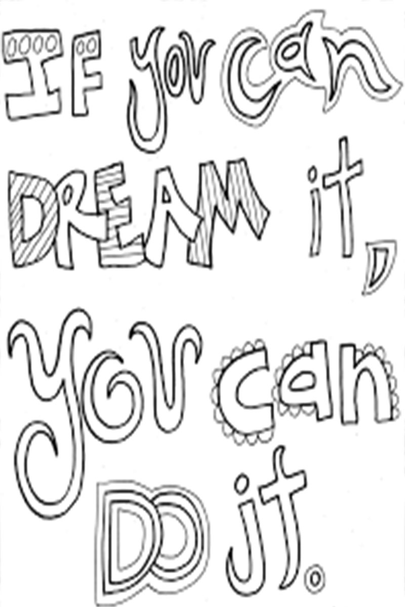 Make Your Own Quote Coloring Pages Download
