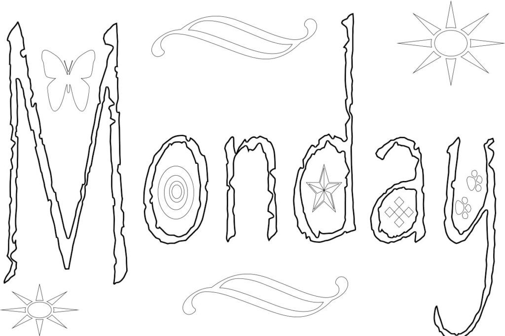 Monday Coloring Pages