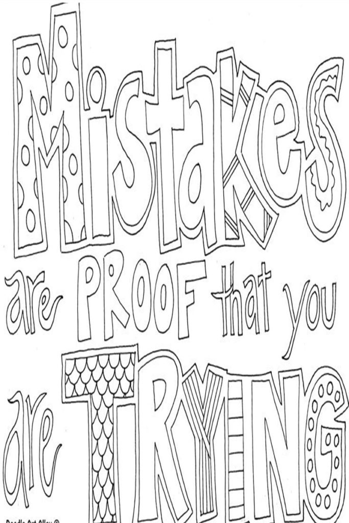Printable Positive Attitude Coloring Pages
