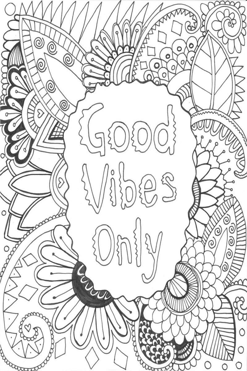 Positive Attitude Coloring Pages Free