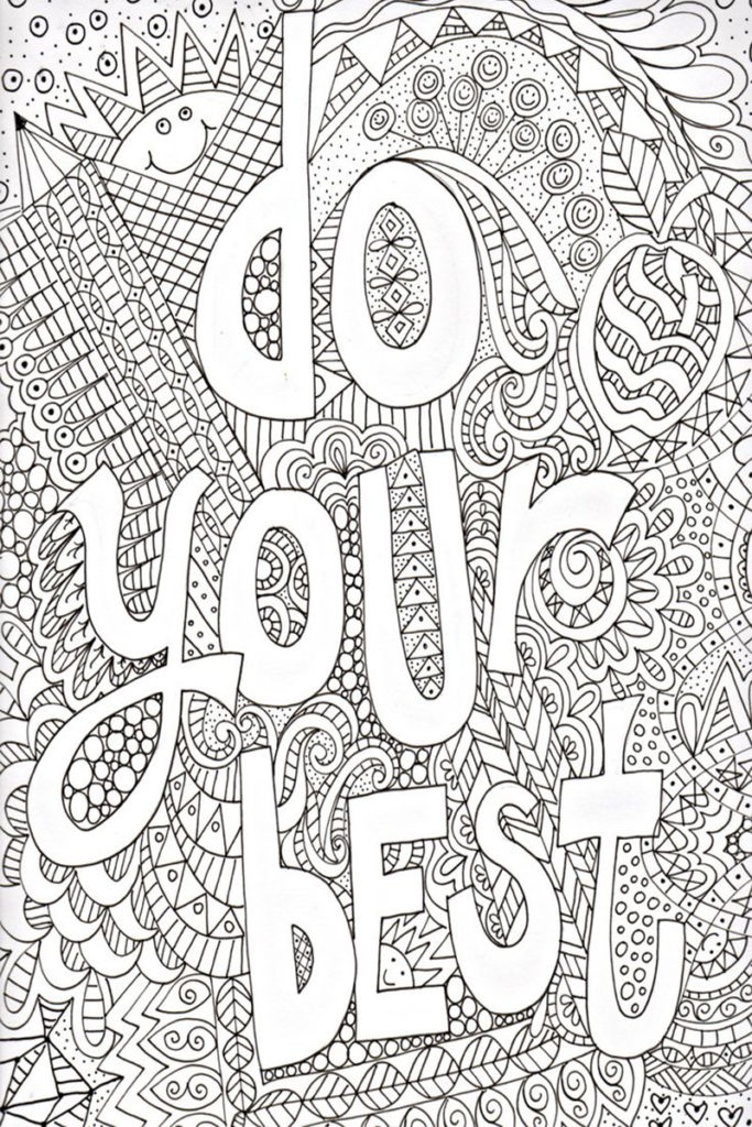 Printable Positive Attitude Coloring Pages