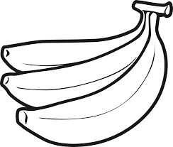 Simple Banana Coloring Pages