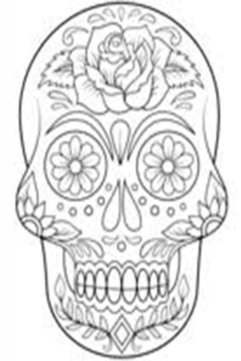 Skull Cool Coloring Pages for Adults