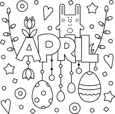 April Coloring Pages For Toddlers