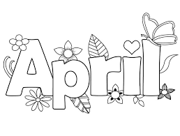 April Coloring Pages for Adults