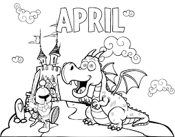 April Coloring Pages for Preschoolers