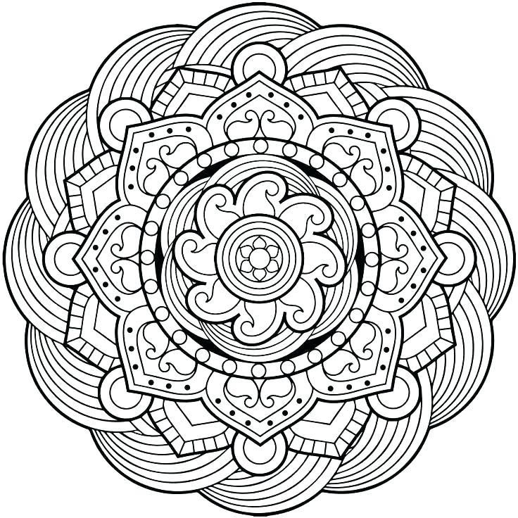 Flower Mandala Adult Coloring Free