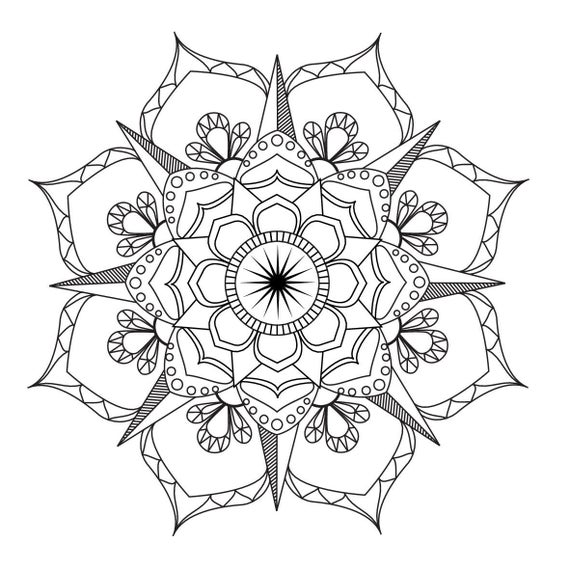 Free Flower Mandala Coloring Pages