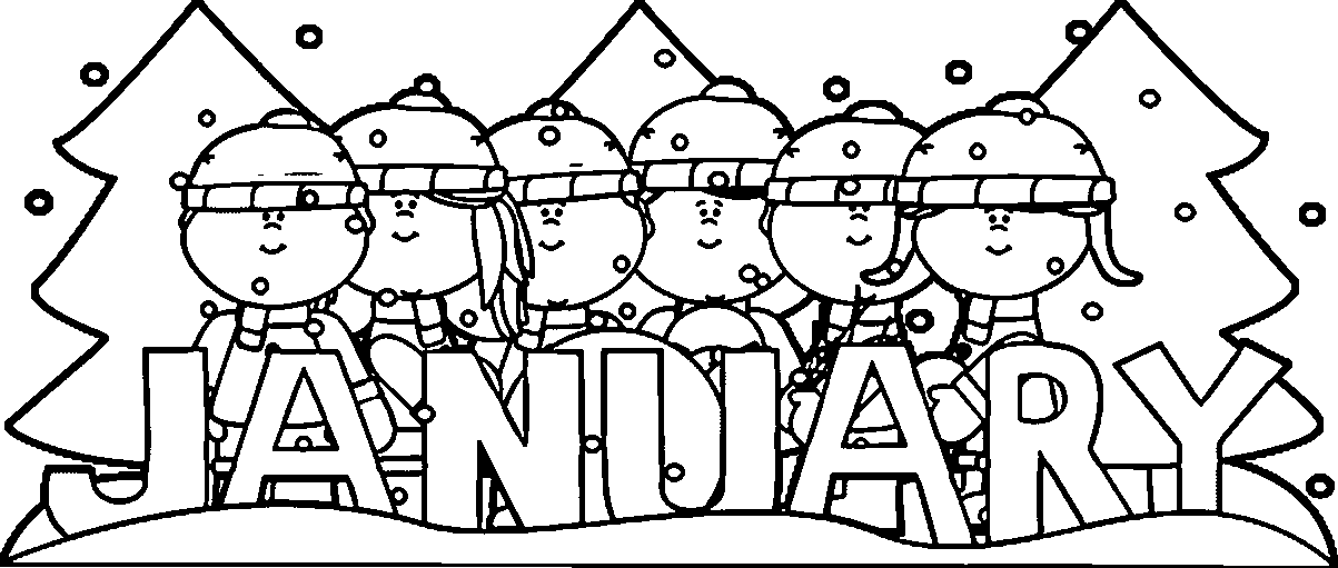 January Coloring Pages for Adults