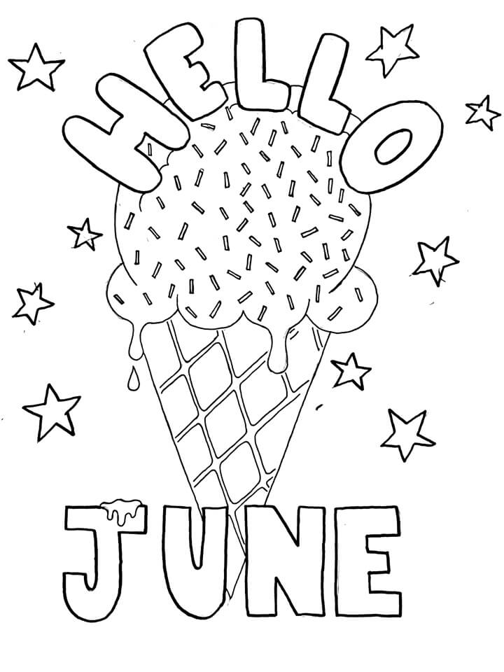 June Coloring Pages for Preschoolers