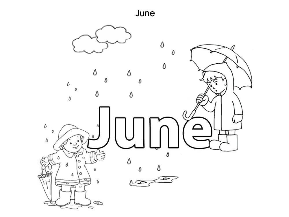 Month of June Coloring Pages