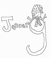 Printable January Coloring Pages