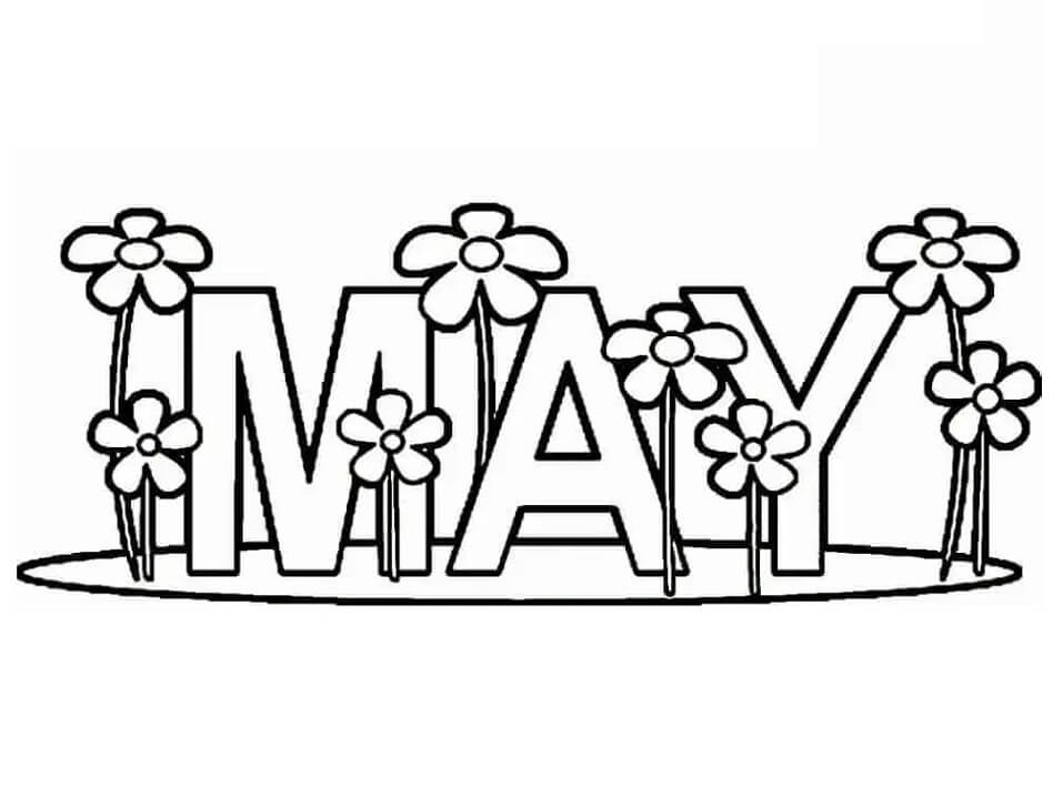 May Coloring Pages for Adults