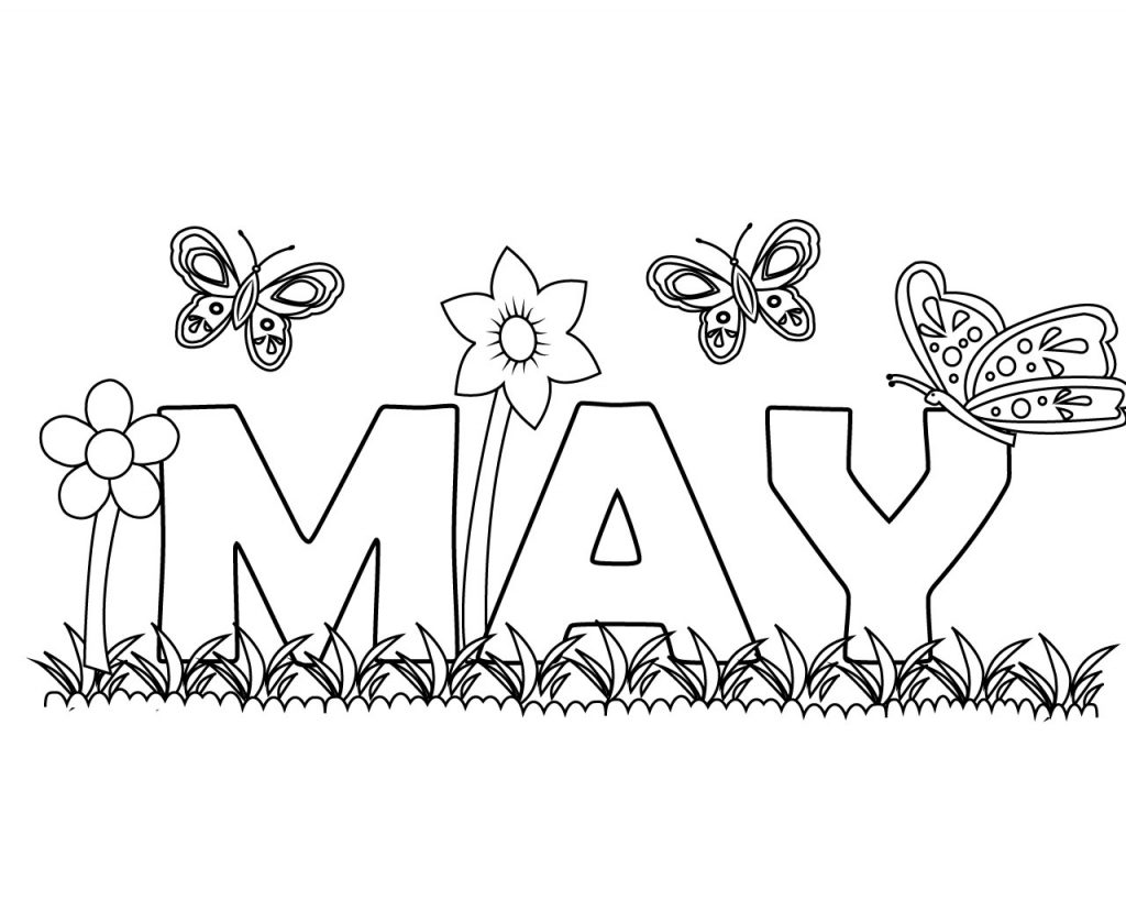 May Coloring Pages for Toddlers
