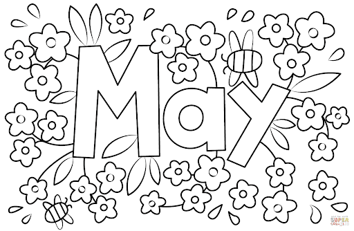 May Flower Coloring Pages