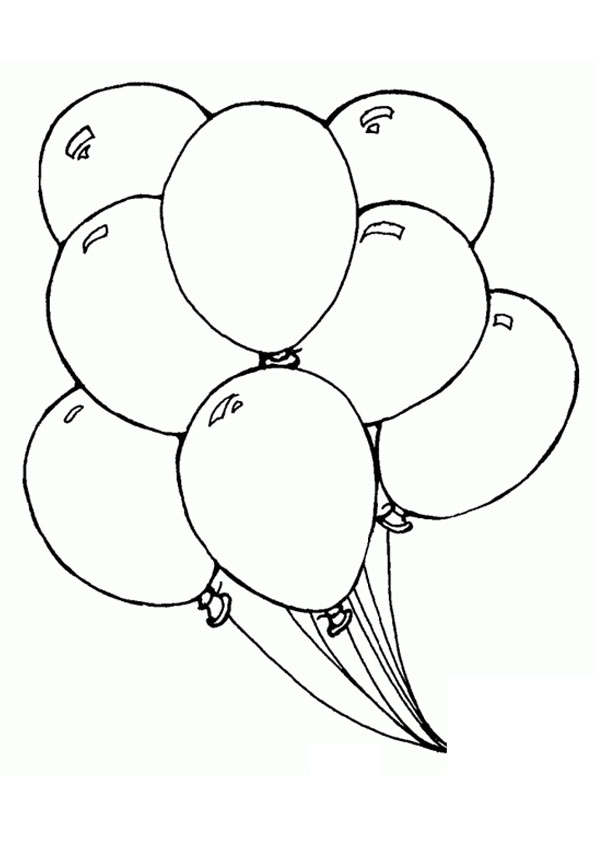 Preschool Balloon Coloring Pages free