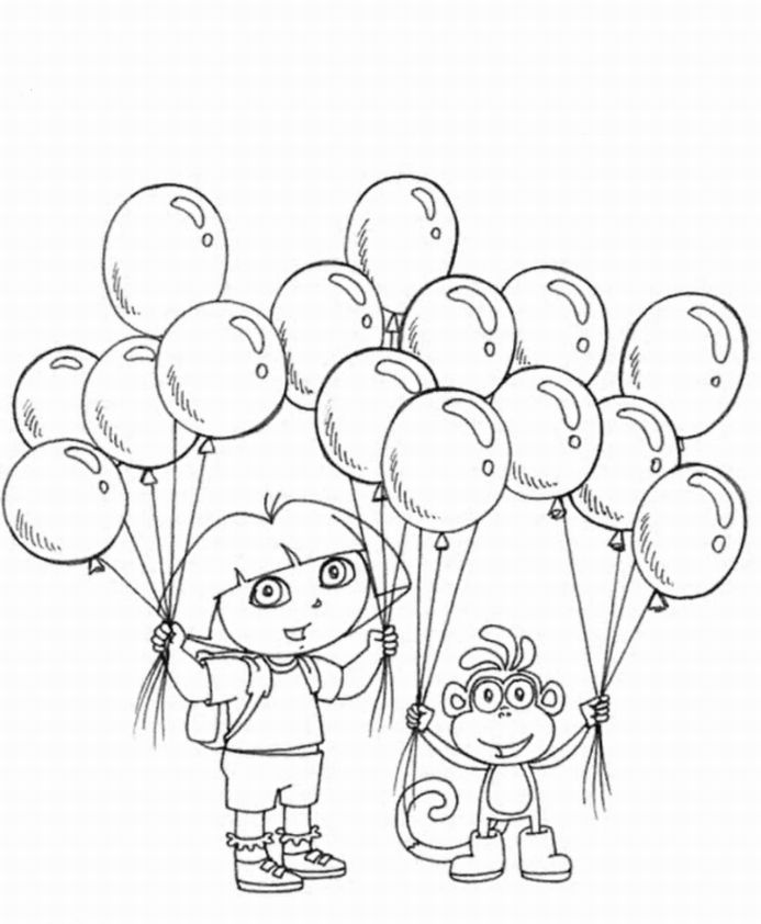 Preschool Balloon Coloring Pages