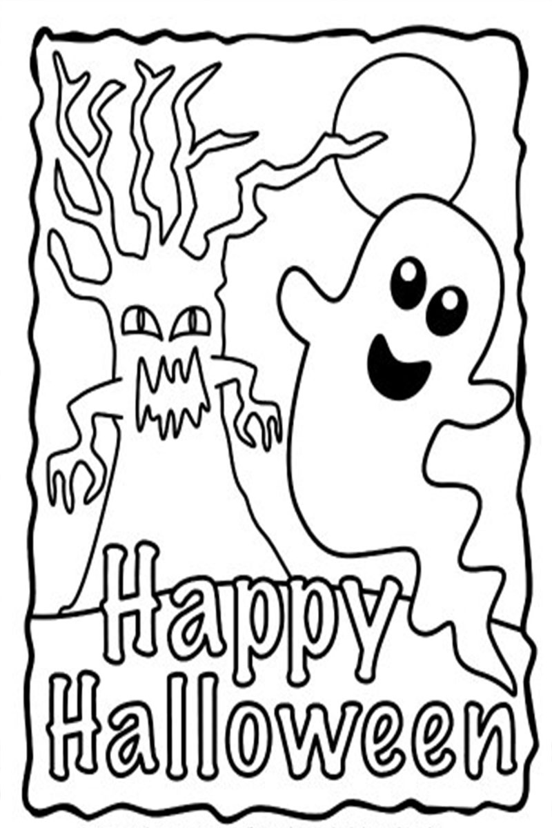 Cute Funny Halloween Coloring Pages