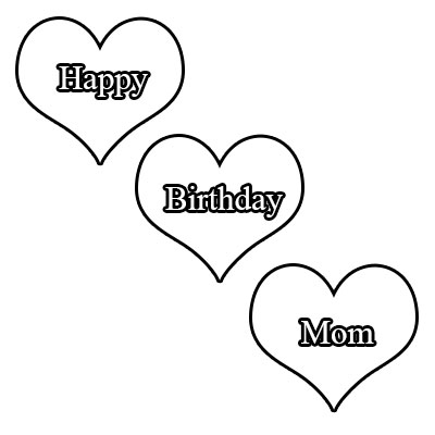 Free Happy Birthday Mom Coloring Pages