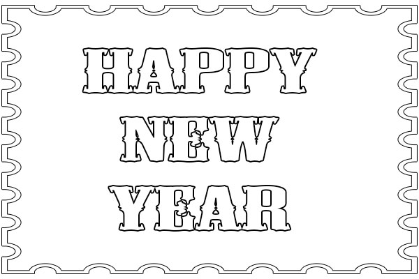 Free Printable Happy New Year Coloring Pages