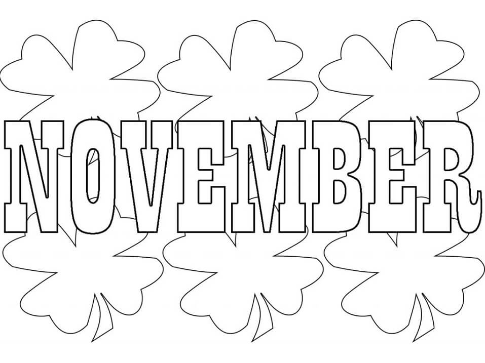 Free Printable November Coloring Pages