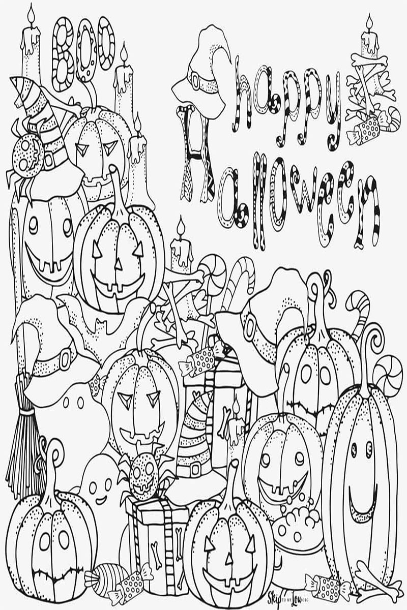 Funny Halloween Coloring Page