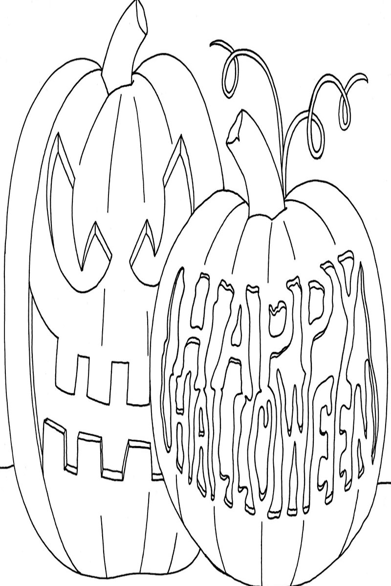 Funny Halloween Coloring Pages Pumpkins