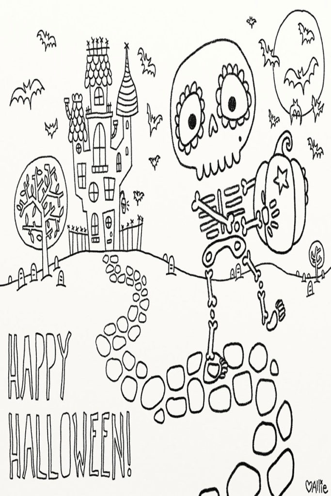 Funny Halloween Coloring Pages To Print